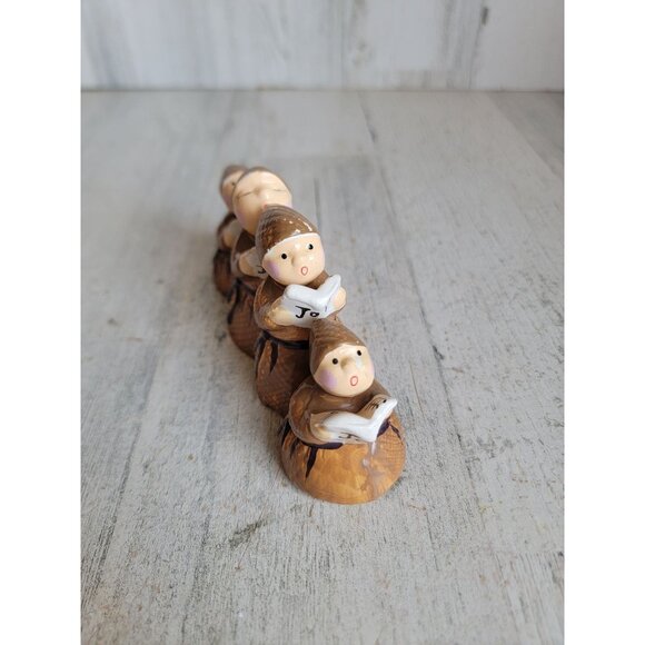 Dept 56 vintage monks a caroling village accessory Xmas nun - Picture 2 of 8